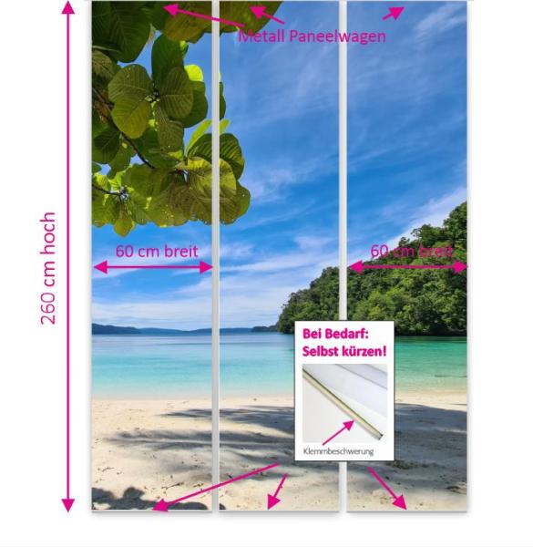 Traumzeit Papua, Flächenvorhang 3er Set